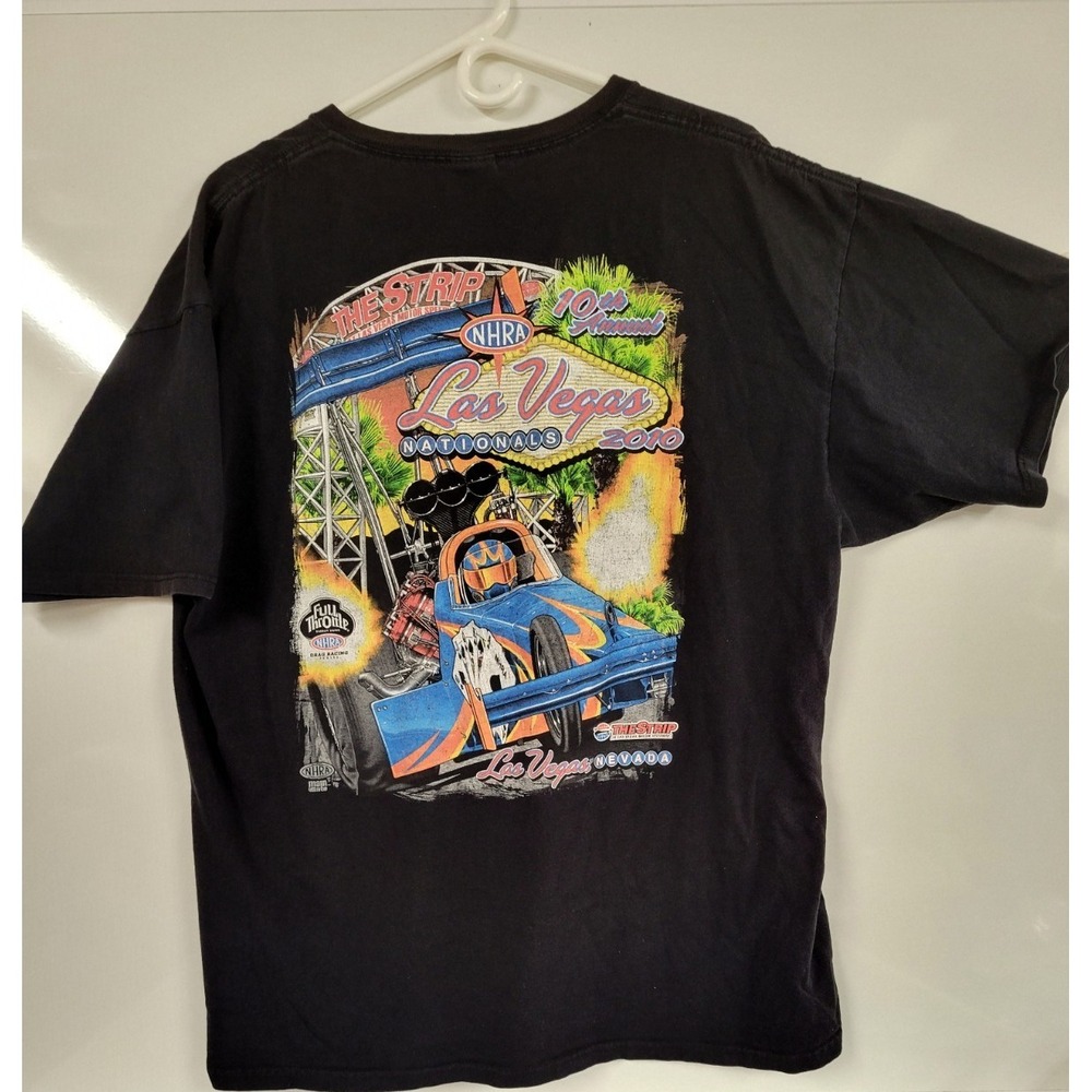 NHRA Las Vegas Nationals 2010 T-Shirt- Black Drag Racing Vegas The Strip, 2XL